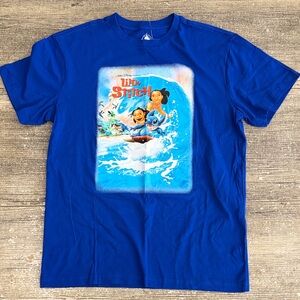 NWT Walt Disney blue Lilo and Stitch graphic poster t-shirt